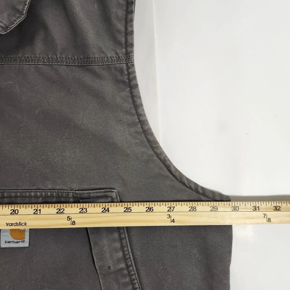 Carhartt 101494 Quick Duck Gray Insulated Vest Mens Sz 3XL Full Zip Work Utility